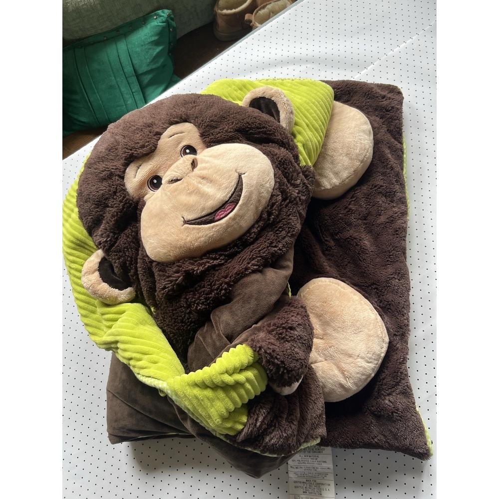 Hug Fun Plush Monkey-Themed Childrens Sleeping Bag